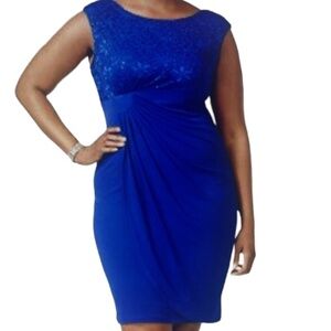 Connected Apparel Blue‎ dress, Size 6 NWT